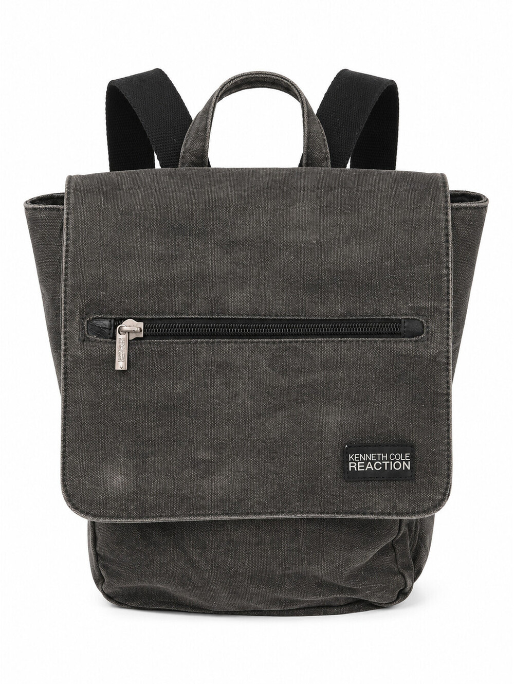 Kenneth Cole Reaction South Wind Backpack Grey Cotton Canvas 3 x 12.5 x 16.75